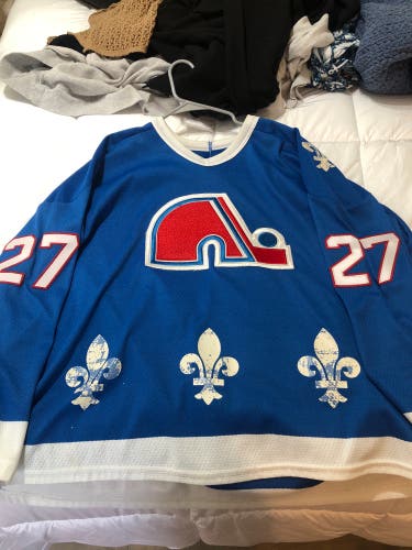 Quebec Nordiques Ron Hextall Hockey jersey