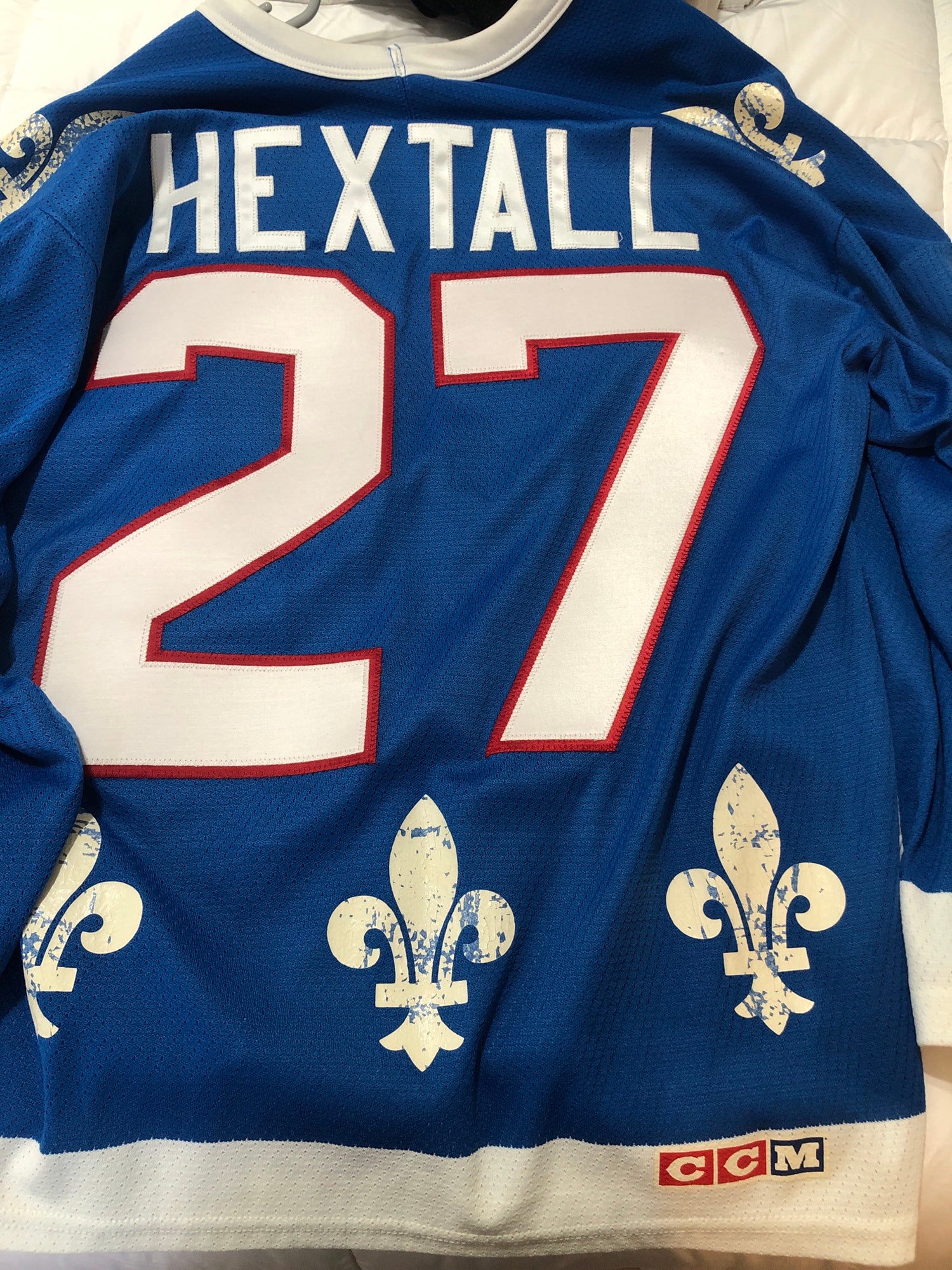 Quebec Nordiques Ron Hextall Hockey jersey