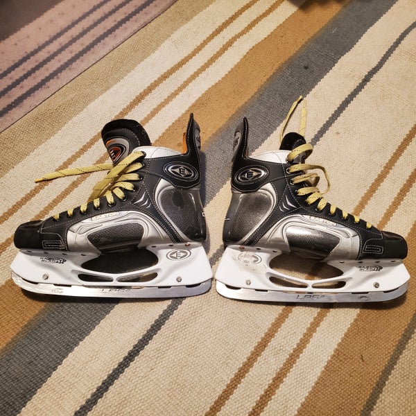 Easton Synergy EQ50 size 5 D US shoe 6 1/2 Razor Blade Ice Hockey Skates  VGUC