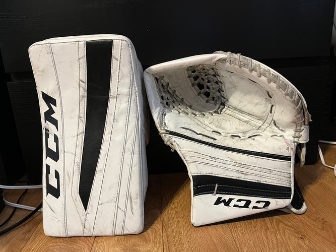 Used Regular CCM Blocker And Glove Combo