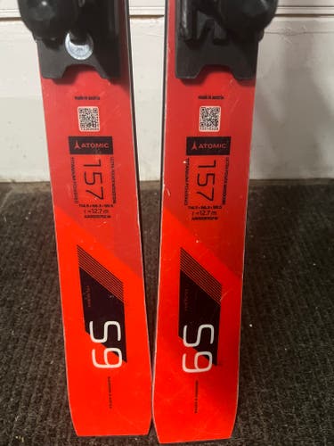 Used Women's 2018 Atomic SL Racing Skis With Bindings Max Din 12