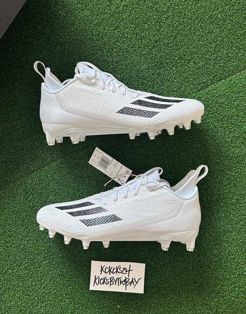 Adidas Adizero Scorch Football Cleats White GX5126 Mens size 10