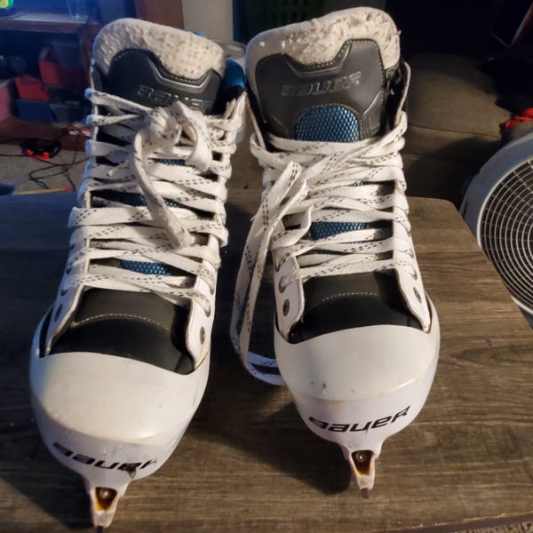 Senior Used Bauer Reactor 7000 Hockey Goalie Skates Regular Width Size 11.5