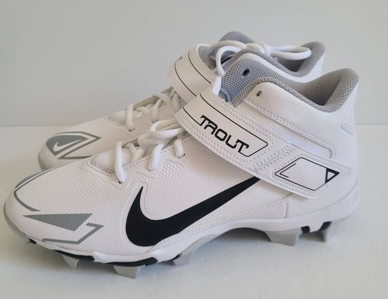 Kids' Nike Force Trout 8 Keystone Molded Baseball Cleats 4 Black/White