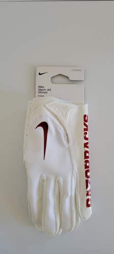 Arkansas Razorbacks Nike Vapor Jet 7.0 3XL White Gloves Brand New
