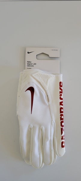 Arkansas Razorbacks Nike Vapor Jet 7.0 3XL White Gloves Brand New