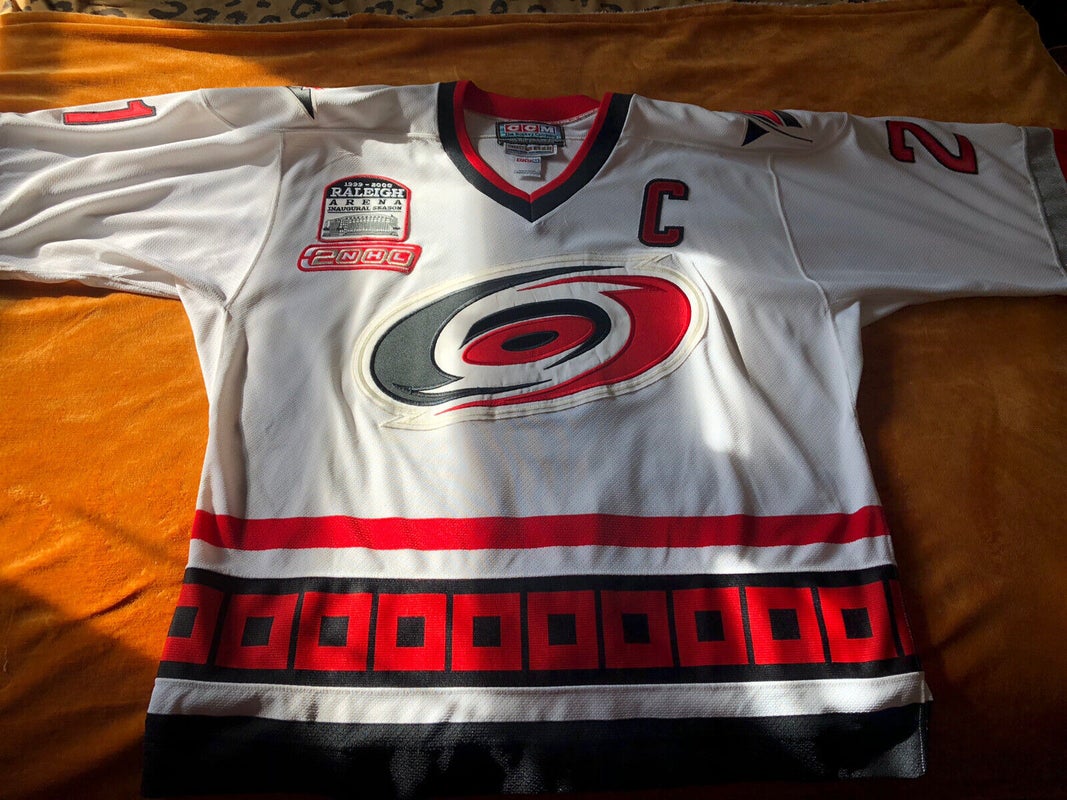 Authentic CCM 2NHL Carolina Hurricanes Jersey Francis Triple Patched Size 52