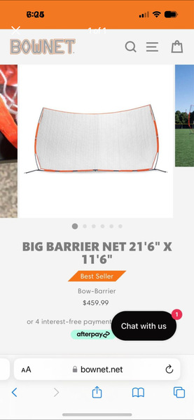 Bownet big barrier net 21’6” X 11’6” still in box unopened