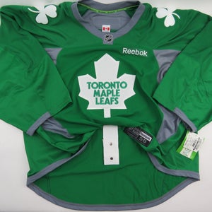 Team Issued Toronto Maple Leafs St. Patrick's Day Warm Up NHL Hockey Jersey 58 Goalie Cut