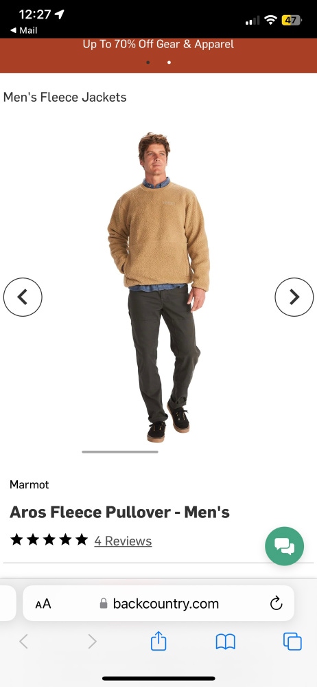 Brown New Medium Marmot Sweatshirt