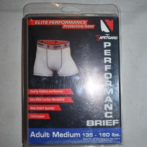 SafeTGard Compression Shorts, White, Adult Medium (New/Open Box)