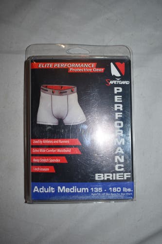 SafeTGard Compression Shorts, White, Adult Medium (New/Open Box)
