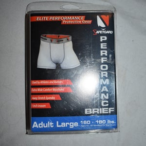 SafeTGard Compression Shorts, White, Adult Large (New/Open Box)