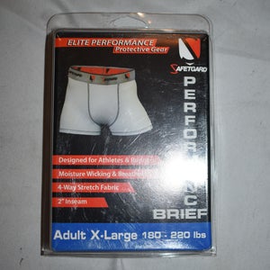 SafeTGard Compression Shorts, White, Adult XL (New/Open Box)