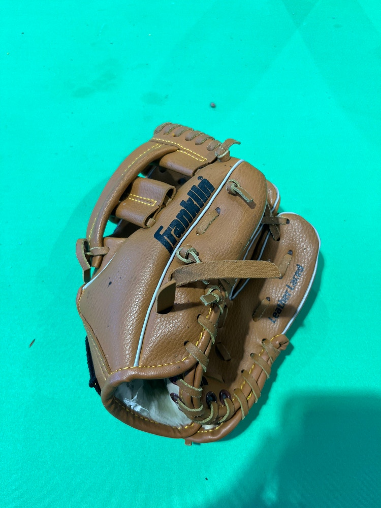Tan Used Franklin Fieldmaster Right Hand Throw Baseball Glove 9.5"