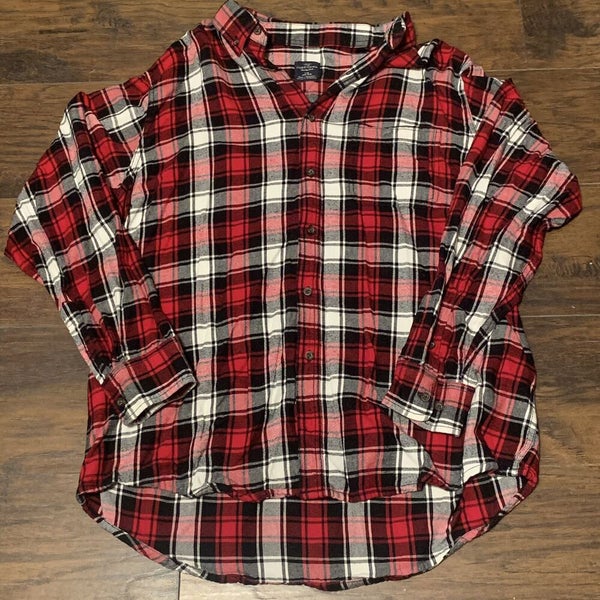 Old Navy Men's Classic Long Sleeve Plaid Flannel Shirt
