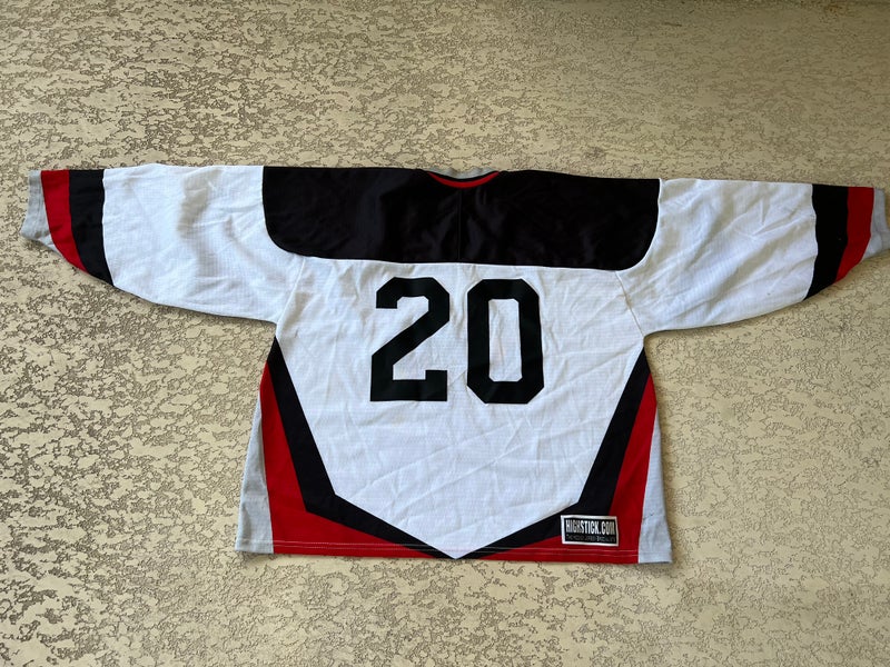 White Used Adult XL Jr Houston Aeros Hockey Jersey