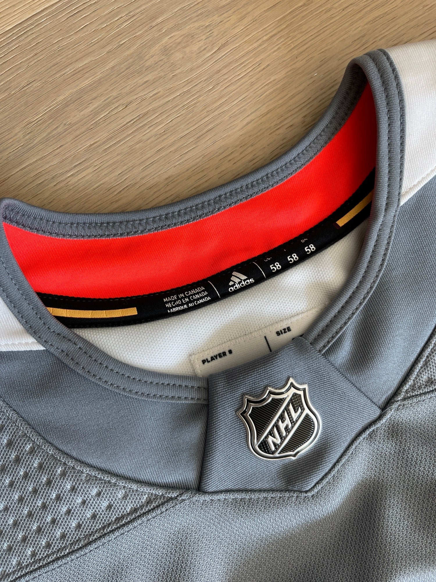 Vancouver Canucks Adidas MIC Pro Stock Hockey Practice Jersey Size 58