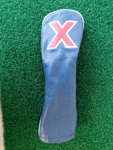 Titleist Leather Blue/Red X Hybrid Rescue Golf Headcover