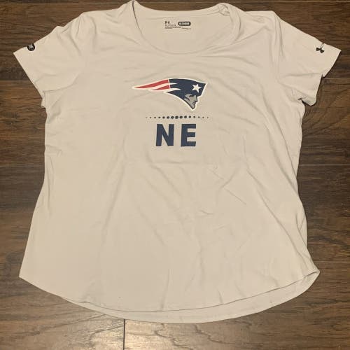 New England Patriots NFL Under Armour Heat Gear Combine S/S Women's Shirt Sz XL