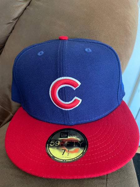 Chicago Cubs Hat Baseball Cap Fitted 7 1/2 New Era Vintage 90s