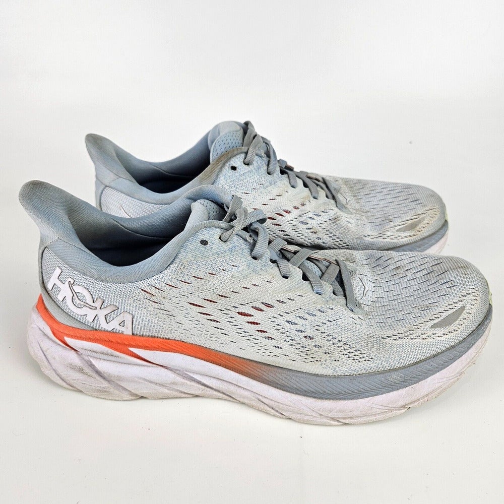 HOKA ONE ONE Clifton 8 Womens Shoes Size 10, Color: Blue Fog/Plein