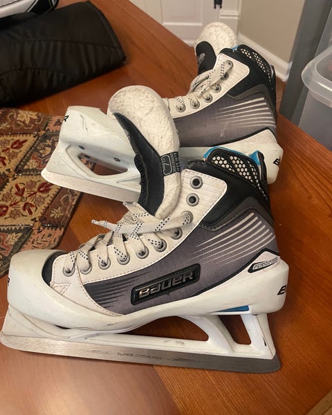 Used Bauer Regular Width Size 7 Reactor 4000 Hockey Goalie Skates