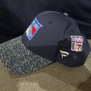Niko Mikkola 77 New York Rangers Fanatics Authentic Pro Locker Room HAT Player Team Issue
