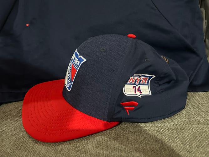 Vitali Kravtsov 74 New York Rangers Fanatics Authentic Pro Locker Room HAT Player Team Issue