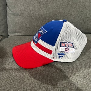 Dryden Hunt 29 New York Rangers Fanatics Authentic Pro Locker Room HAT Player Team Issue