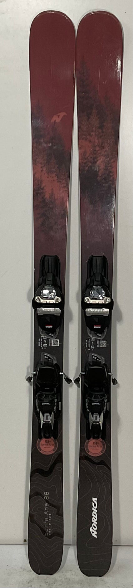Used Women's 2024 Nordica 158cm Santa Ana 88 Unlimited Skis With Marker Squire Bindings  (SY1453)