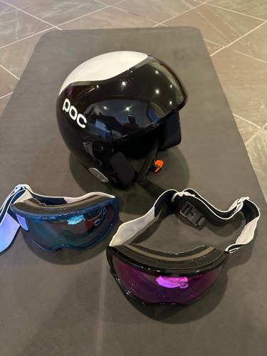 POC Helmet and 2 pair Goggles!