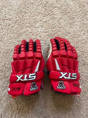 PLL Chaos Mark Glicini Game Used STX Surgeon RZR Gloves - Autographed