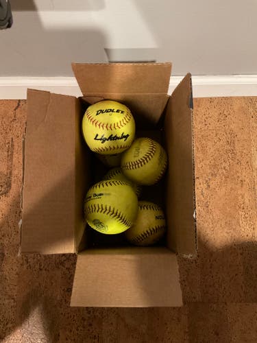 Used Softball 6 Pack 3 12” and 3 11”
