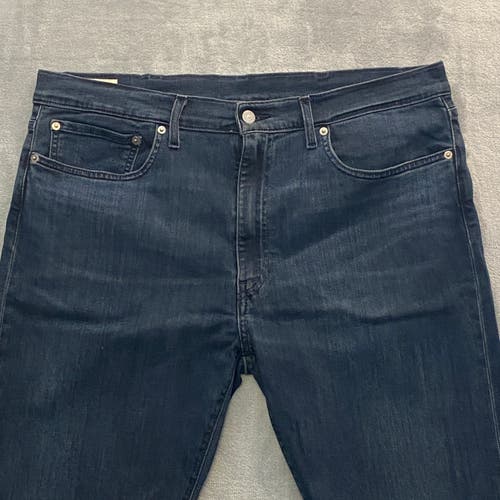 Levis Lot 502 Jeans Men 38x32 Indigo Premium Big E Straight Leg Turkish Denim