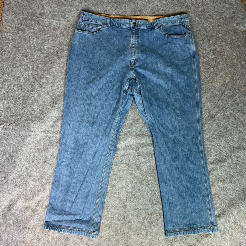 Duluth Trading Mens Jeans 48x32 Blue Straight Denim Pant Ballroom Actual 46x31