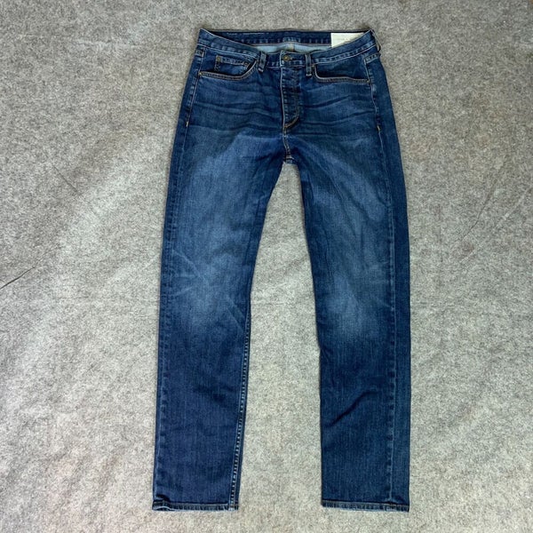 Rag & Bone Mens Jeans 34x31 Blue Denim Pant Slim Casual Dark Wash Mid Rise Logo