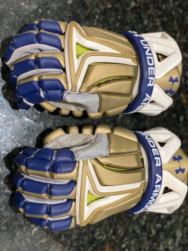 Notre Dame Used Under Armour 13" BioFit Lacrosse Gloves