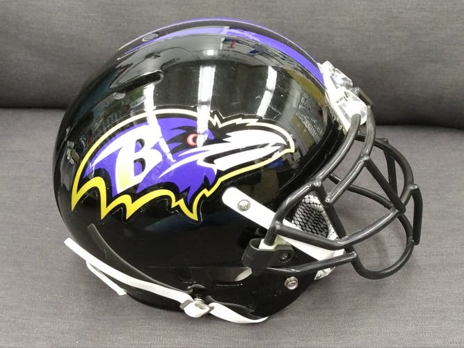Adult Used Medium Rawlings Impulse Football Helmet (Baltimore Ravens Decals)