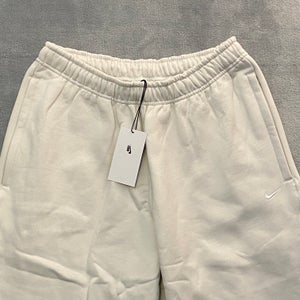 NIKE Pants Men Medium Phantom/White Joggers NRG Solo Swoosh Fleece Sweatpants