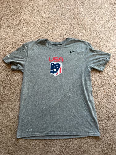 USA Lacrosse Gray Nike Large T-Shirt