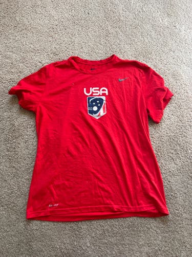 USA Lacrosse Red Nike XL T-Shirt