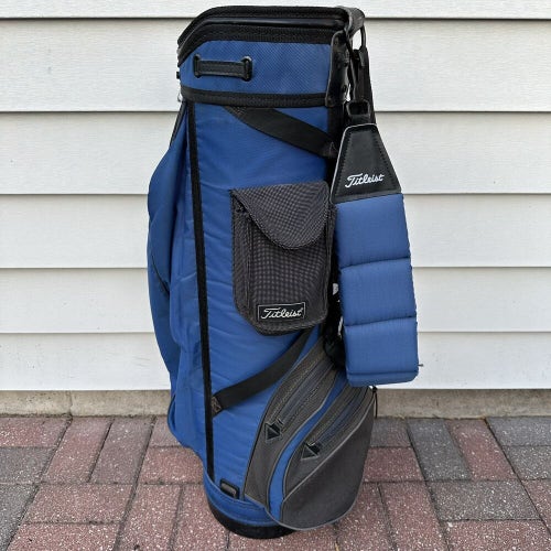 Titleist Blue Black Golf Cart Bag 6 Way Dividers