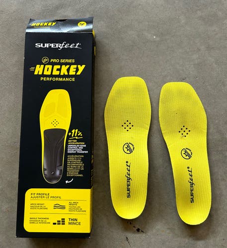 Superfeet Pro Series Hockey size 3-4 Skates Insoles Footbeds Worn Once