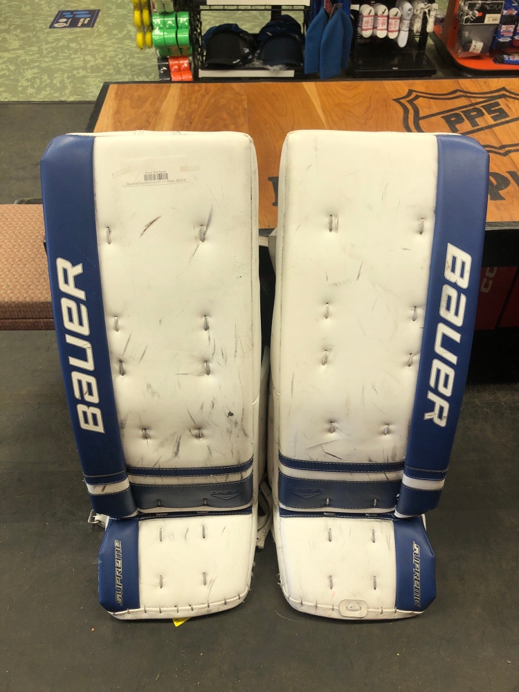 Used 31 + 1” Bauer Supreme One. 9 Goalie Leg Pads