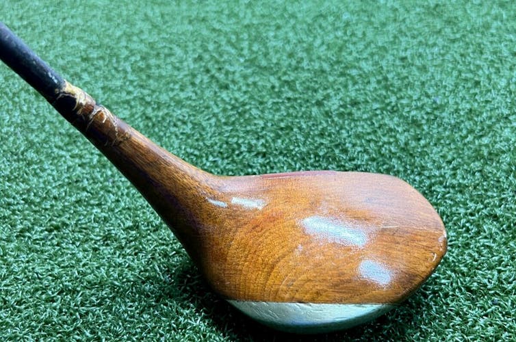 Vintage Master Spoon 3 Wood Patented / All Original w Leather Wrap Grip / sa6526