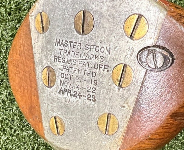 Vintage Master Spoon 3 Wood Patented / All Original w Leather Wrap Grip / sa6526