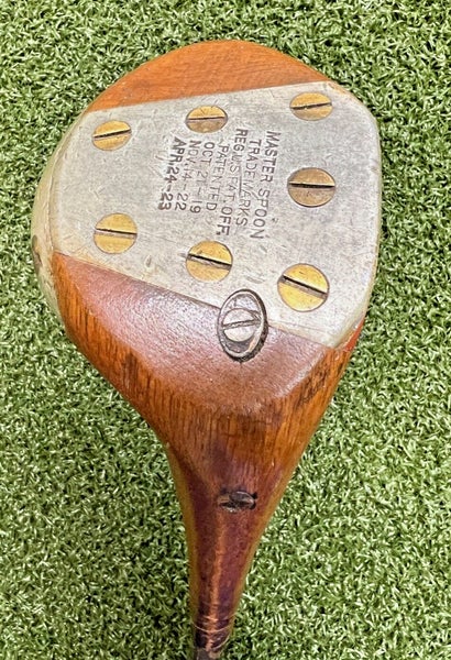 Vintage Master Spoon 3 Wood Patented / All Original w Leather Wrap Grip / sa6526