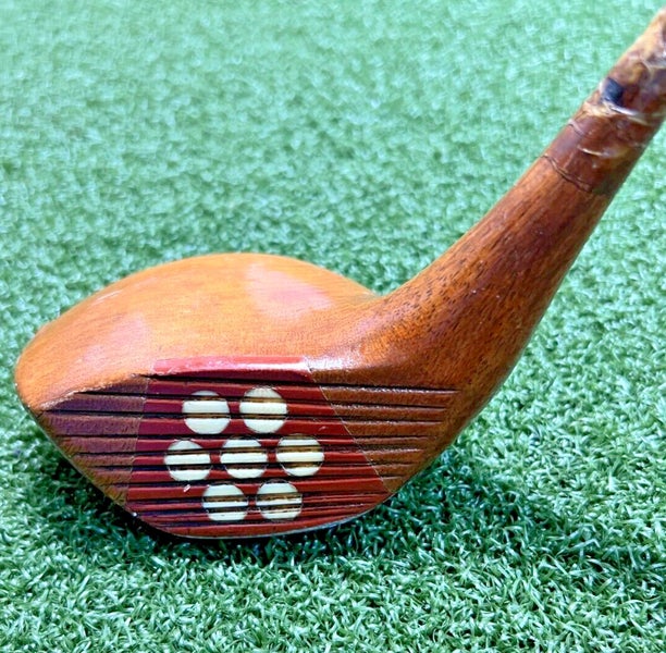 Vintage Master Spoon 3 Wood Patented / All Original w Leather Wrap Grip / sa6526