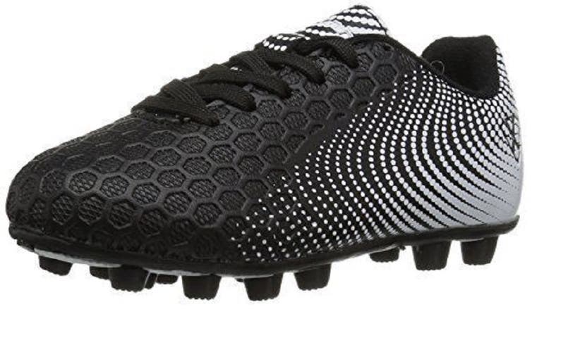 Vizari Unisex Stealth Firm Ground Soccer Shoe, Kids, Black/White, 11Y